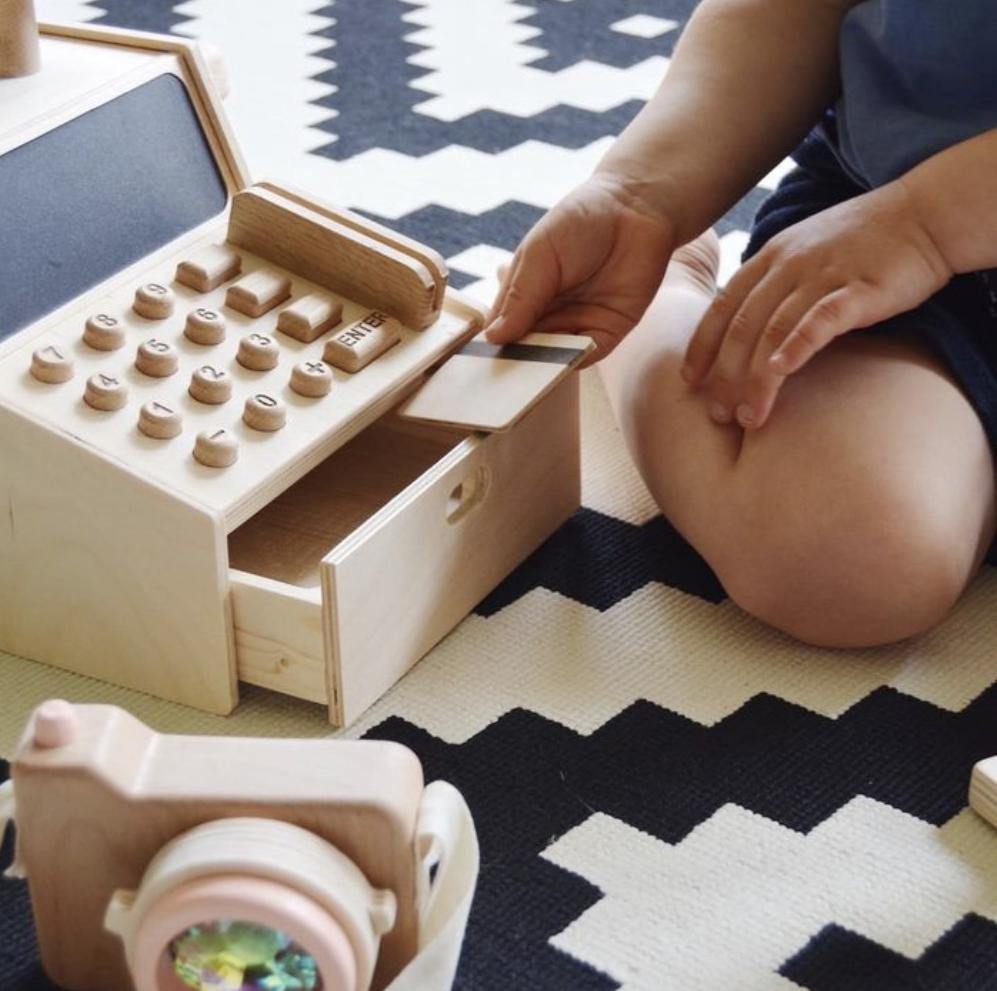 Wooden Cash Register - Light Lion