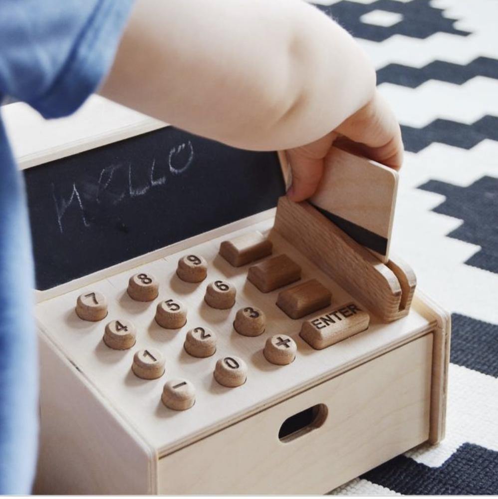 Wooden Cash Register - Light Lion