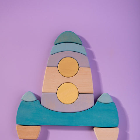 Wooden Rocket Puzzle
