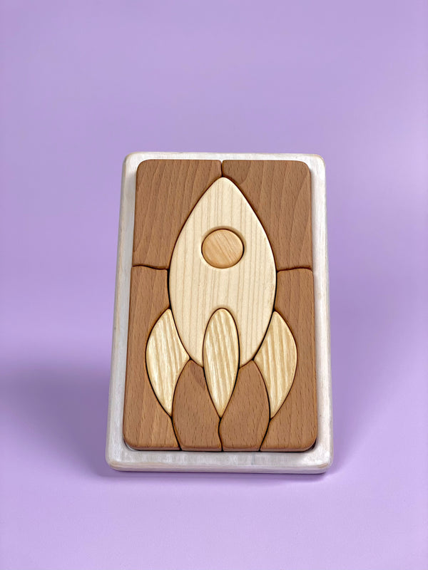 Wooden Rocket Puzzle